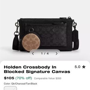 Coach Black and Brown Crossbody Bag